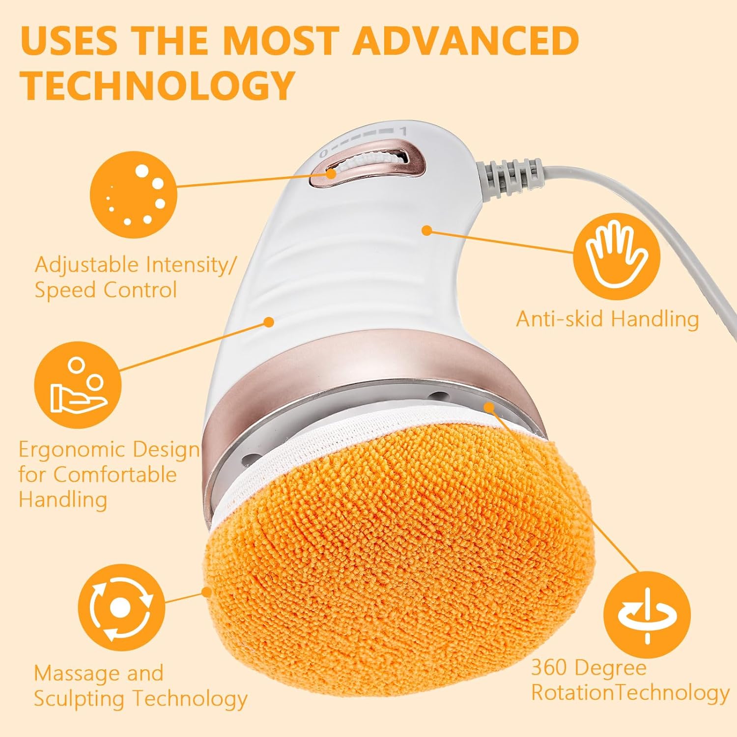 Body Sculpting Massager with 3 Pads, Adjustable Speed, Handheld Electric Massager for Full Body (1 Pc) Body Sculpting Massager with 3 Pads, Adjustable Speed, Handheld Electric Massager for Full Body (1 Pc)